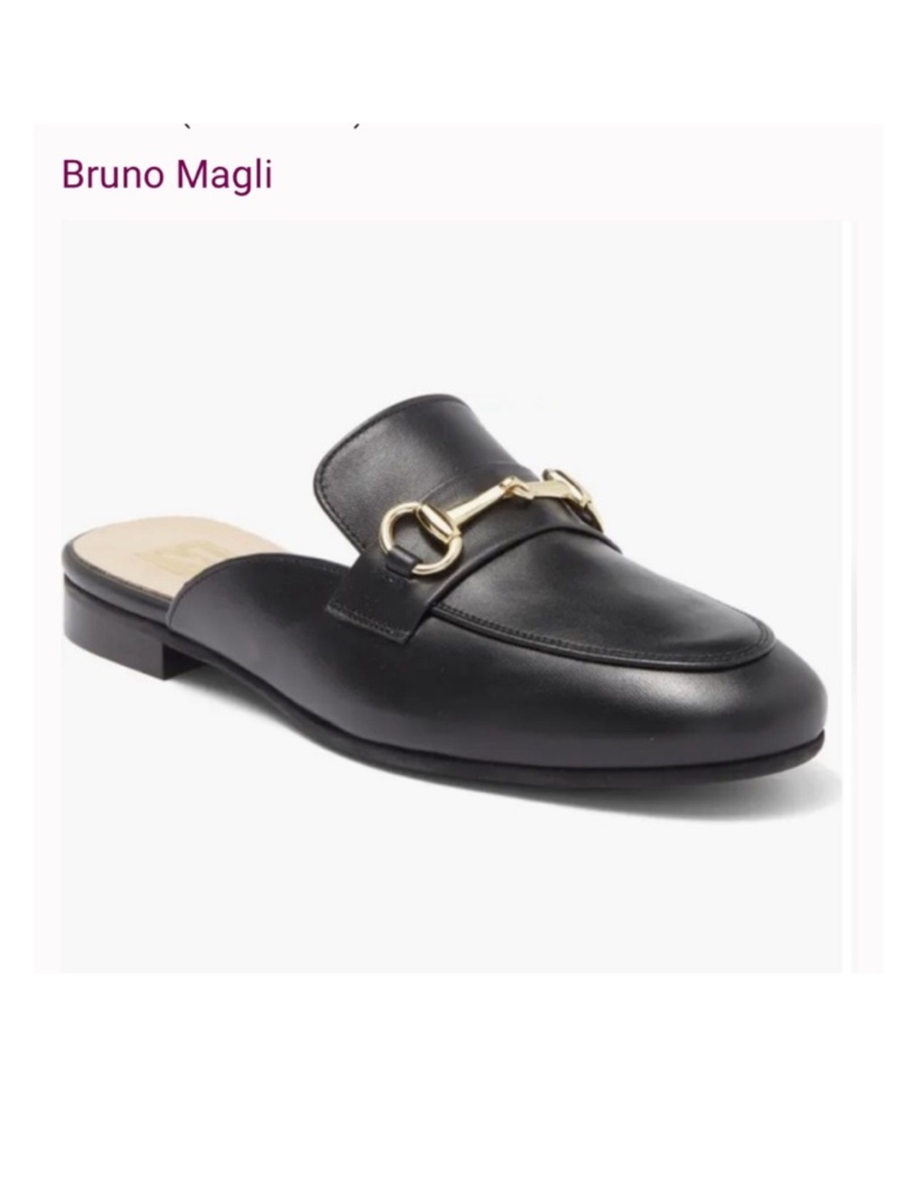 Bruno Magli Dalia Horsebit
Mule black/gold size 7 new , made Italy
